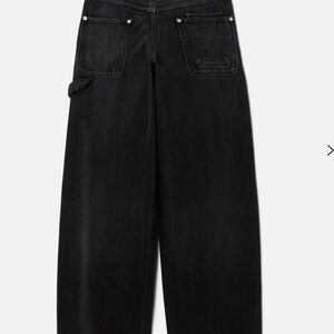 Re/Done Black Flare Wide Leg Jeans High-Waisted